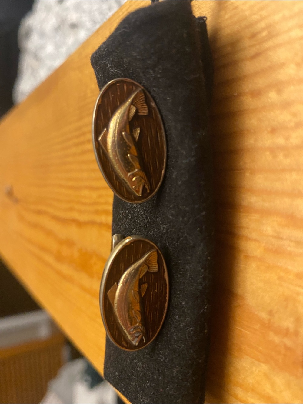 Vintage Hickok fish cuff links